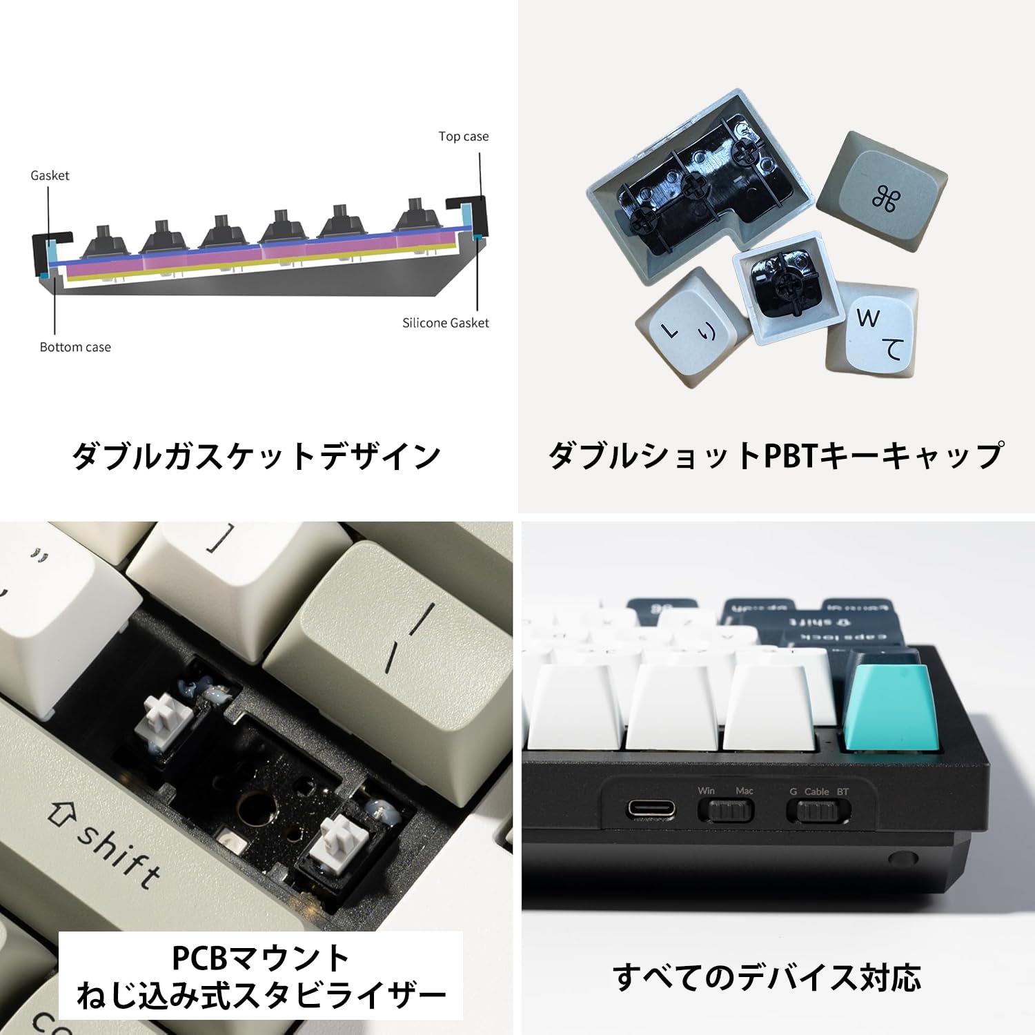 【美品】Keychron Q6 MAX メカニカル　キーボード　バナナ軸 Keychron（キークロン） Keychron Q6 Max QMK/VIA シェルホワイト Mac