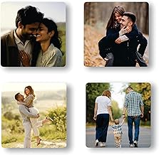 Nivaraprint Personalized Photo Memory Fridge Magnets – Custom Acrylic Magnet Set of 4 (3x3 inch, 3mm Thick) – Unique Gift for Birthday, Anniversary, Home Décor