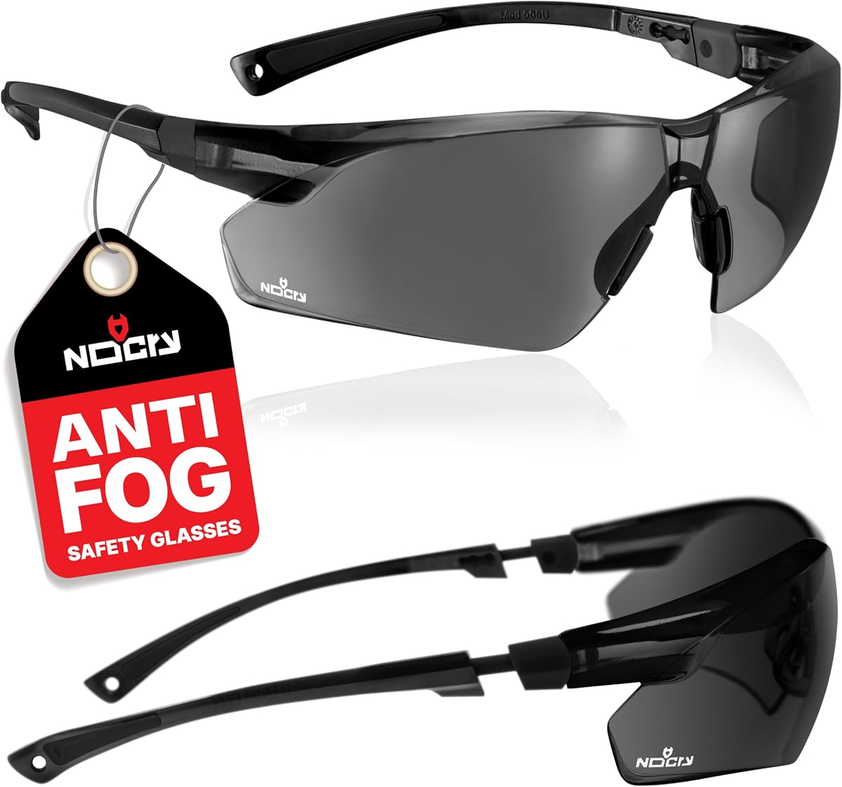 Anti-Fog Safety Sunglasses for Men with Scratch Resistant Lenses — Tinted Safety Glasses for Construction with 100% UV Protection — ANSI Z87.1 Work Sunglasses with Adjustable Temples & Nose Pad