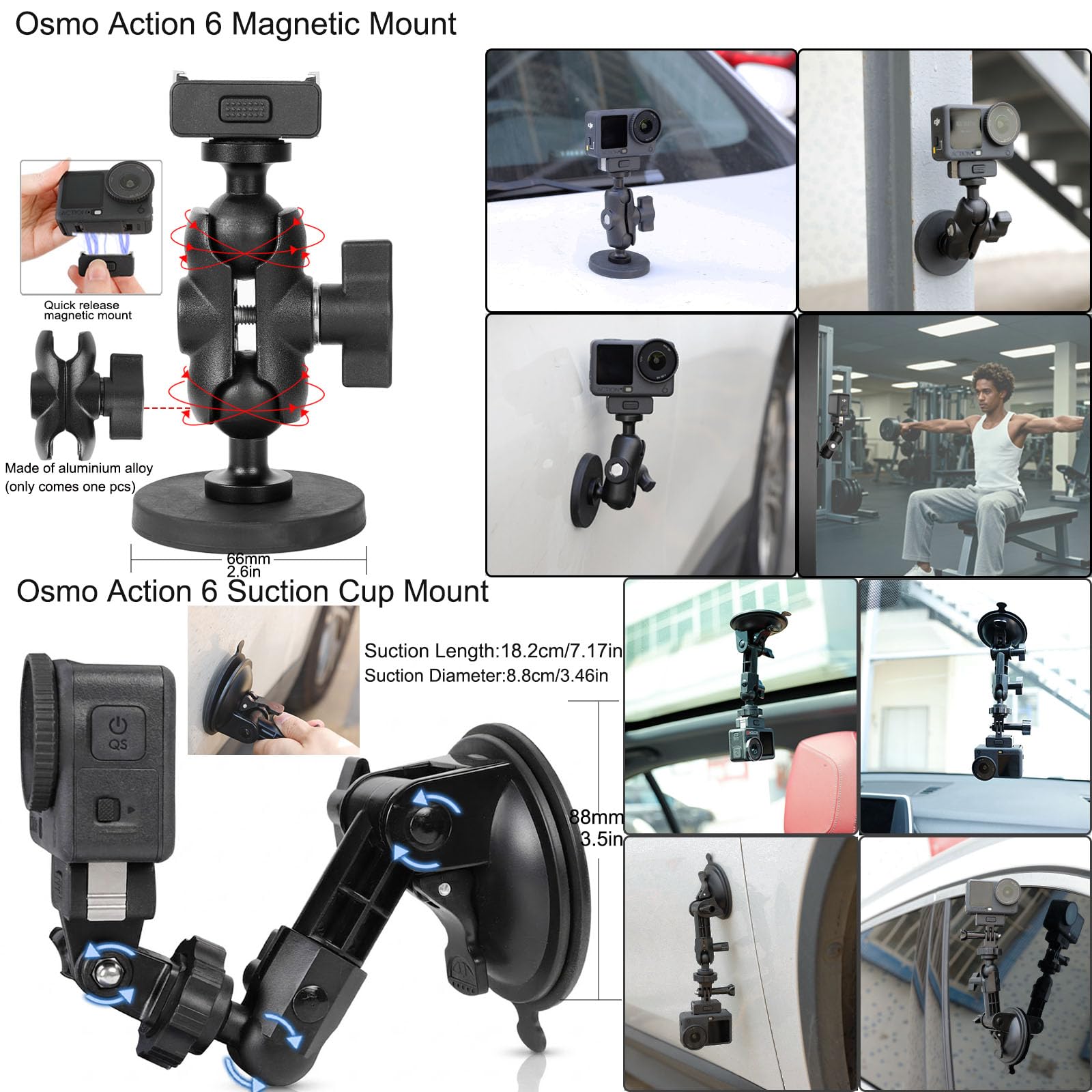 Amazon.com : PellKing Accessories Kit for DJI Osmo Action 6