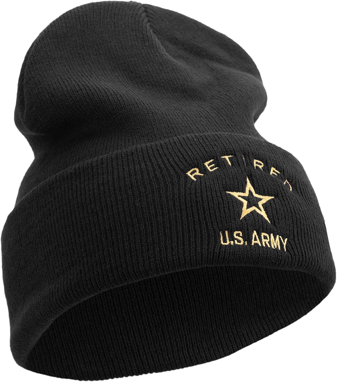 e4Hats.com US Army Retired Military Embroidered 12 Inch Long Knitted Beanie