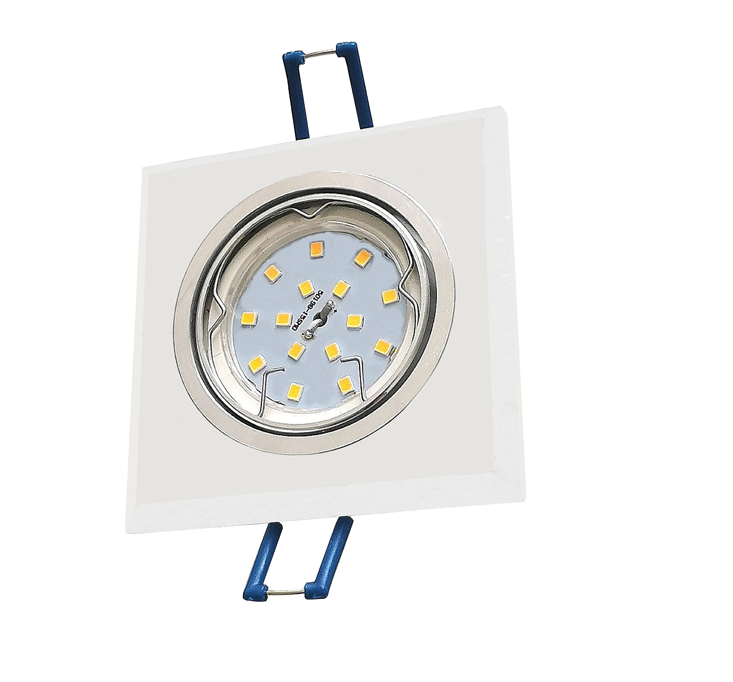 Trango 10er Pack MO15-10 LED Modul Leuchtmittel 3000K warmweiß Ultra flach nur 23mm Einbautiefe zum Austausch Einbaustrahler I Einbauleuchten I Deckenstrahler mit GU10 I MR16 Leuchtmittel
