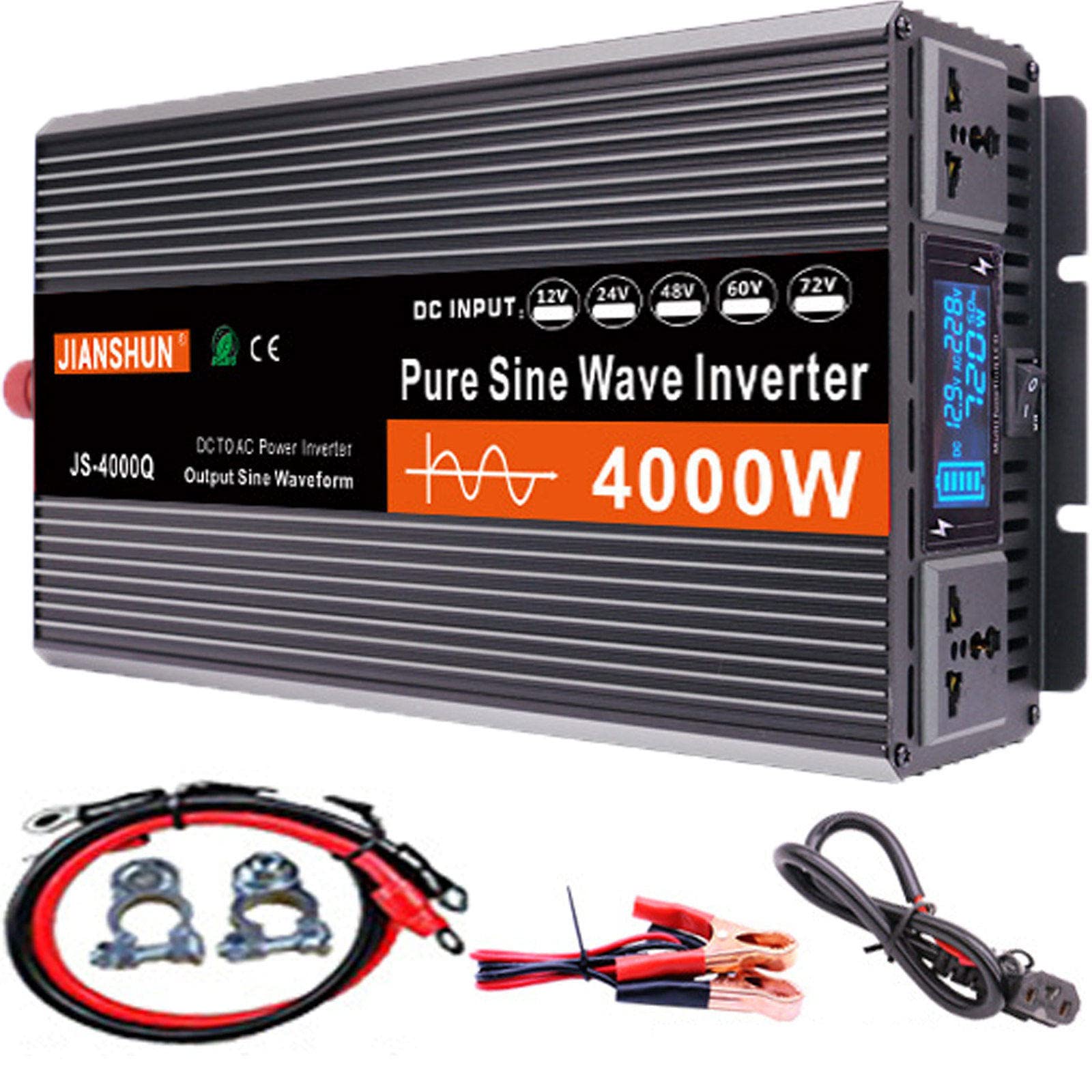 DPQYJPP 5000W-12000W Pure Sine Wave Power Inverter,12V/24V/48V/60V