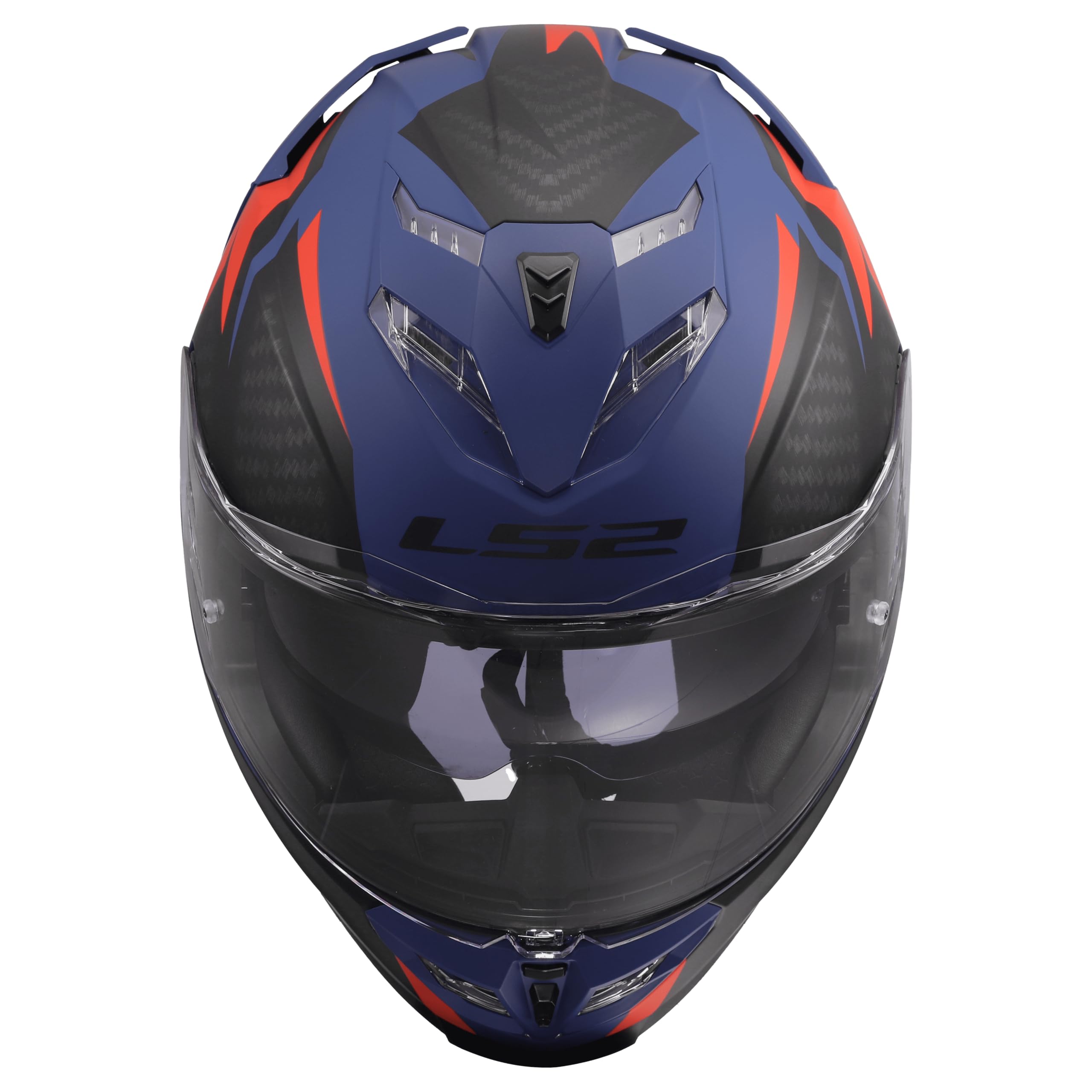LS2, Integraler Motorradhelm STORM III DYNAMO Blue Red, XXS