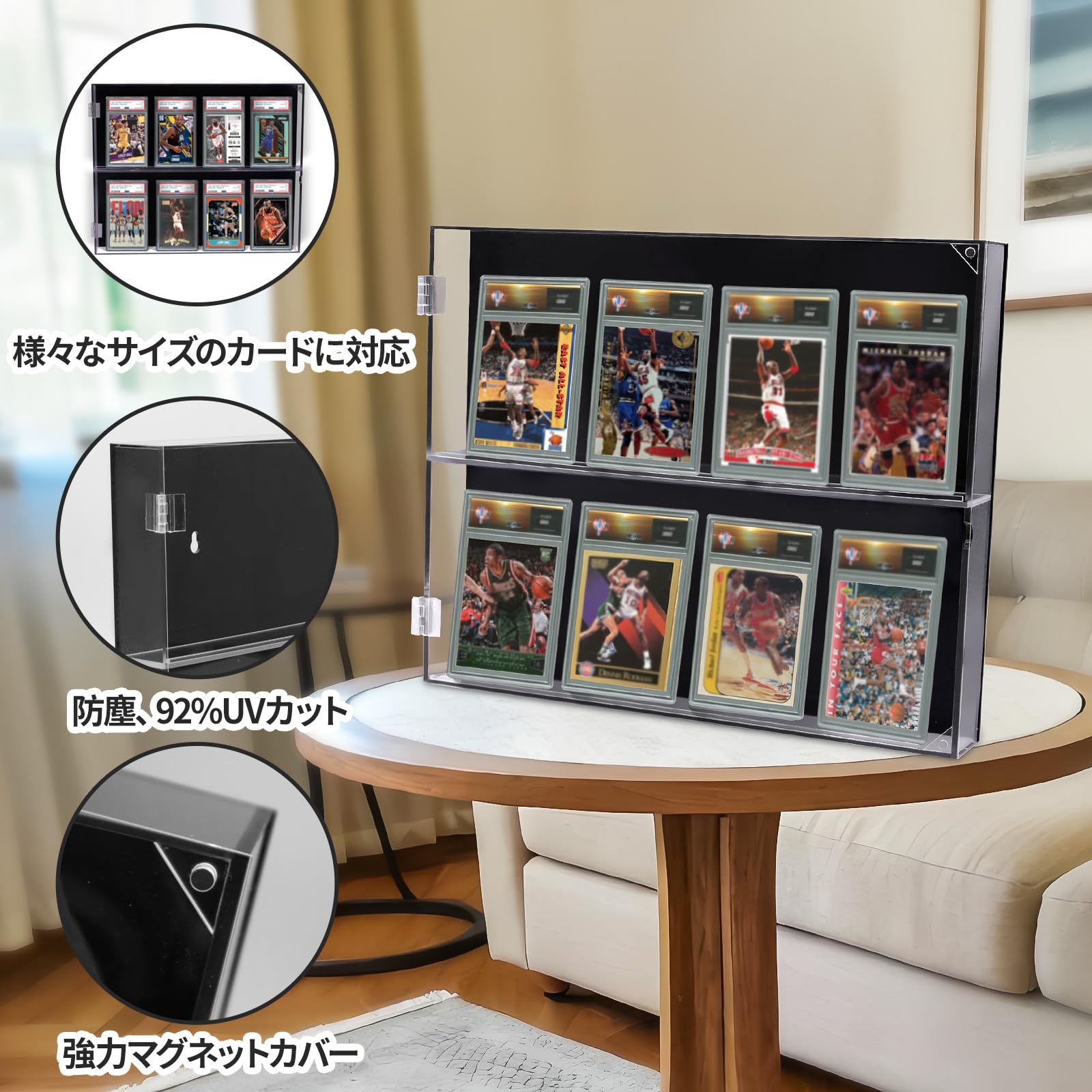 Amazon.co.jp: カードディスプレイケース PSA収納ケース 壁掛け
