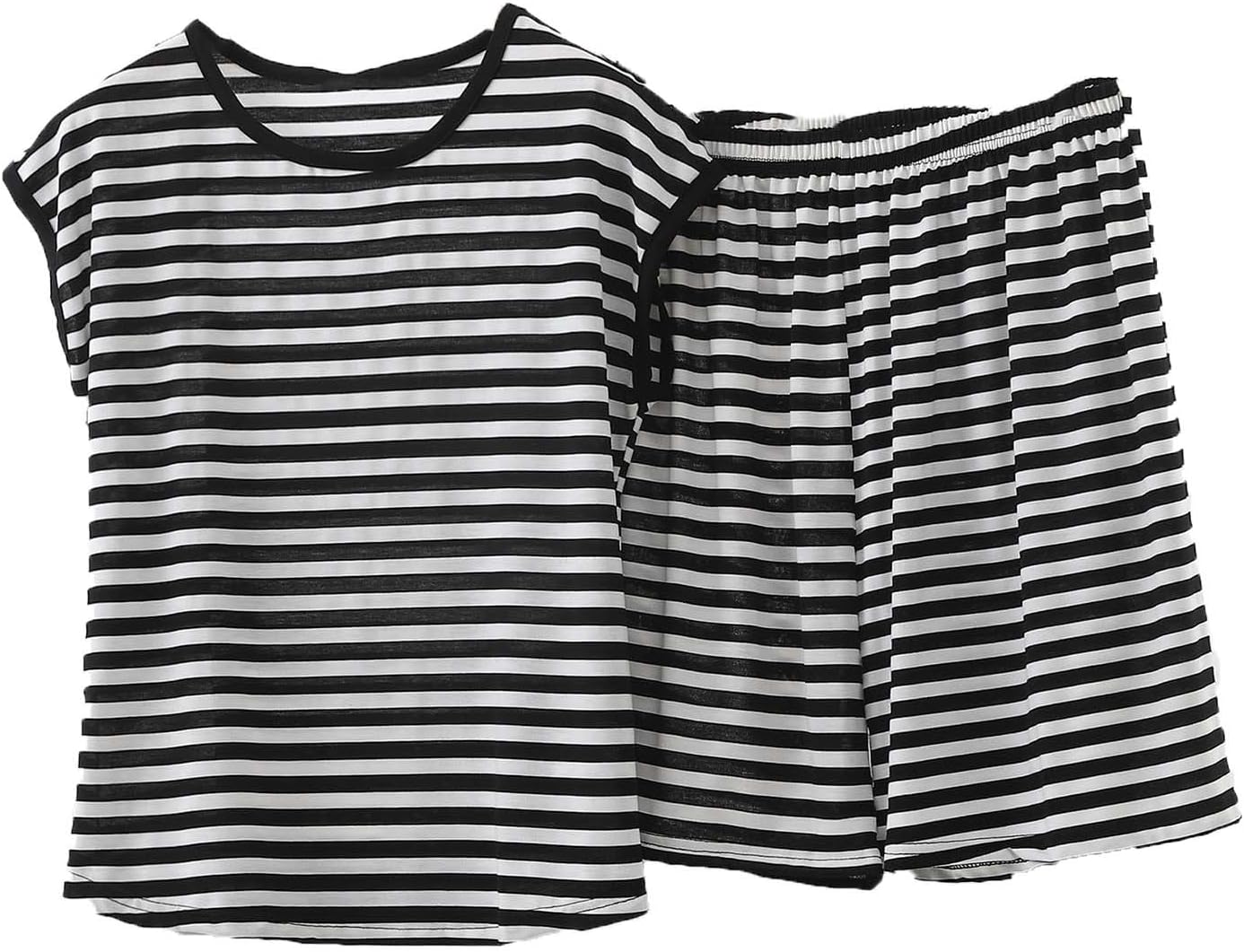 Oplxuo Women Striped Pajama Set