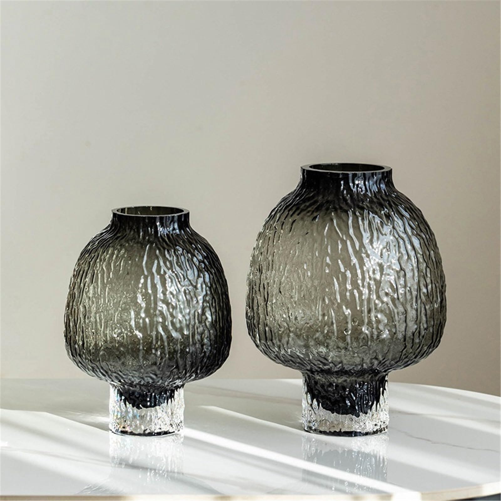 Decorativo Decorazione vaso in vetro trasparente di lusso leggero(Piccolo)