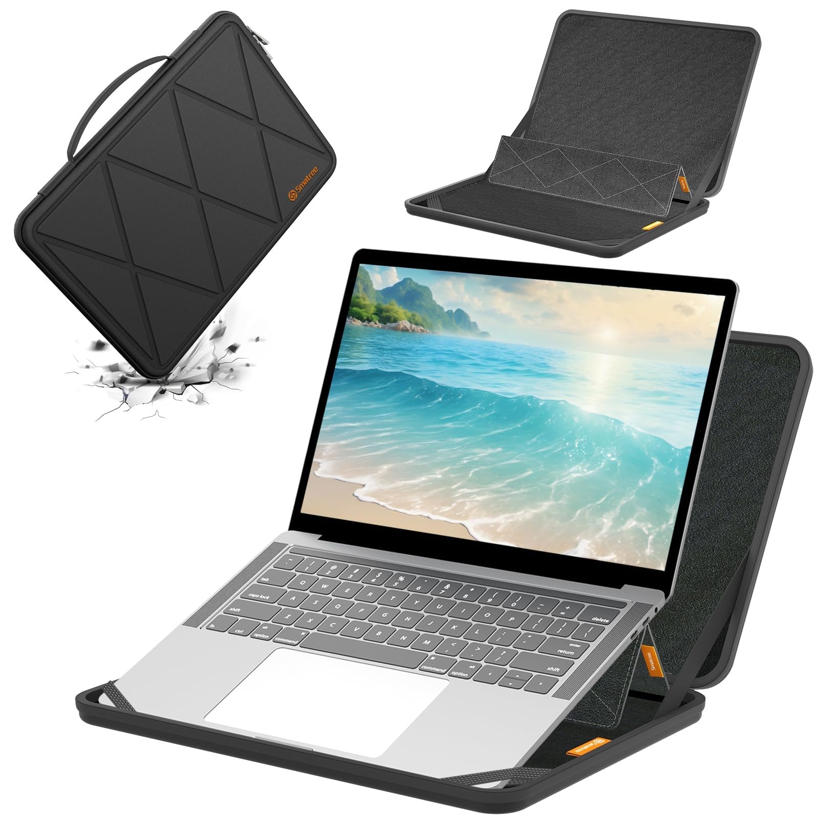 Smatree MS88 Hard Protective Case with Stand for 16" ASUS ProArt P16 H7606 | Compatible for 16 inch ASUS ROG Zephyrus G16 (2026) GU606, 16 inch ROG Zephyrus M16 2023 GU604/2022, Case MS - Black For 16 inch ProArt P16 H7606 (MS88)