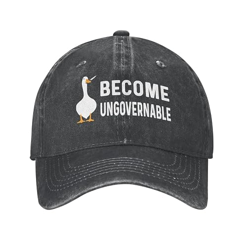 Funny Goose Hat Silly Goose On The Loose Hat Men Baseball Hats Funny Cap - One Size - Black-003