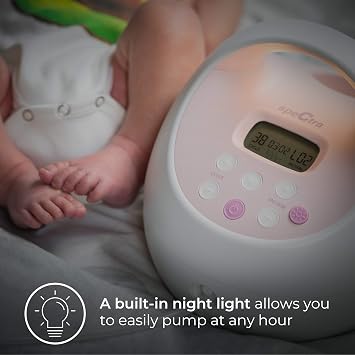 Spectra - S2 Plus Electric Breast Milk Pump Bump مع مضخة S1 ، والزجاجات ، وحماة التدفق الخلفي ، والأنابيب ، وصمام Duckbill ، والفلانشات 24/28mm