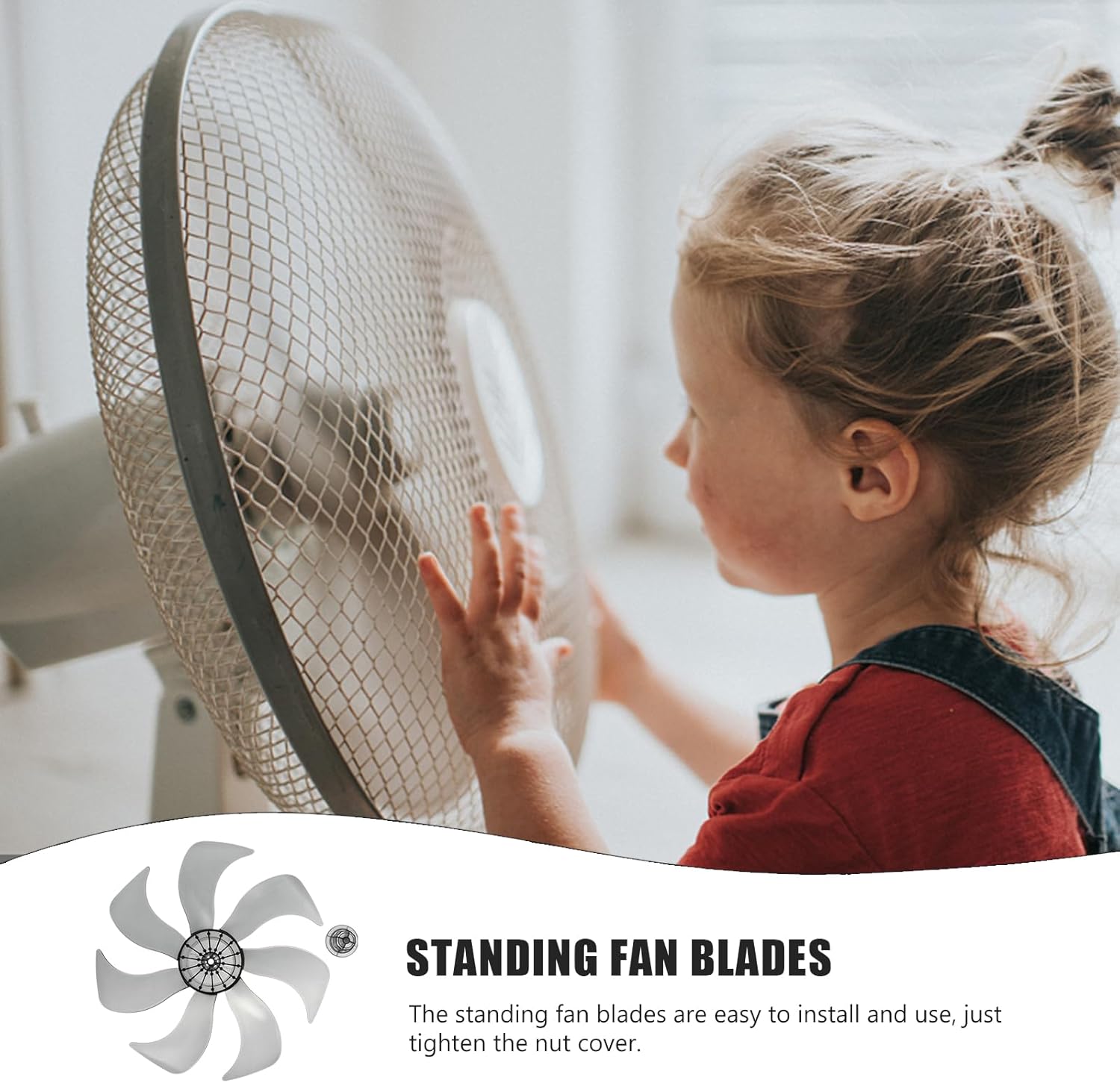 Veemoon Fan Silent Fan Electric s for Home Ceiling Parts Silent Blades Plastic 20 Inch Box Electric Leaves for Table Universal Blades