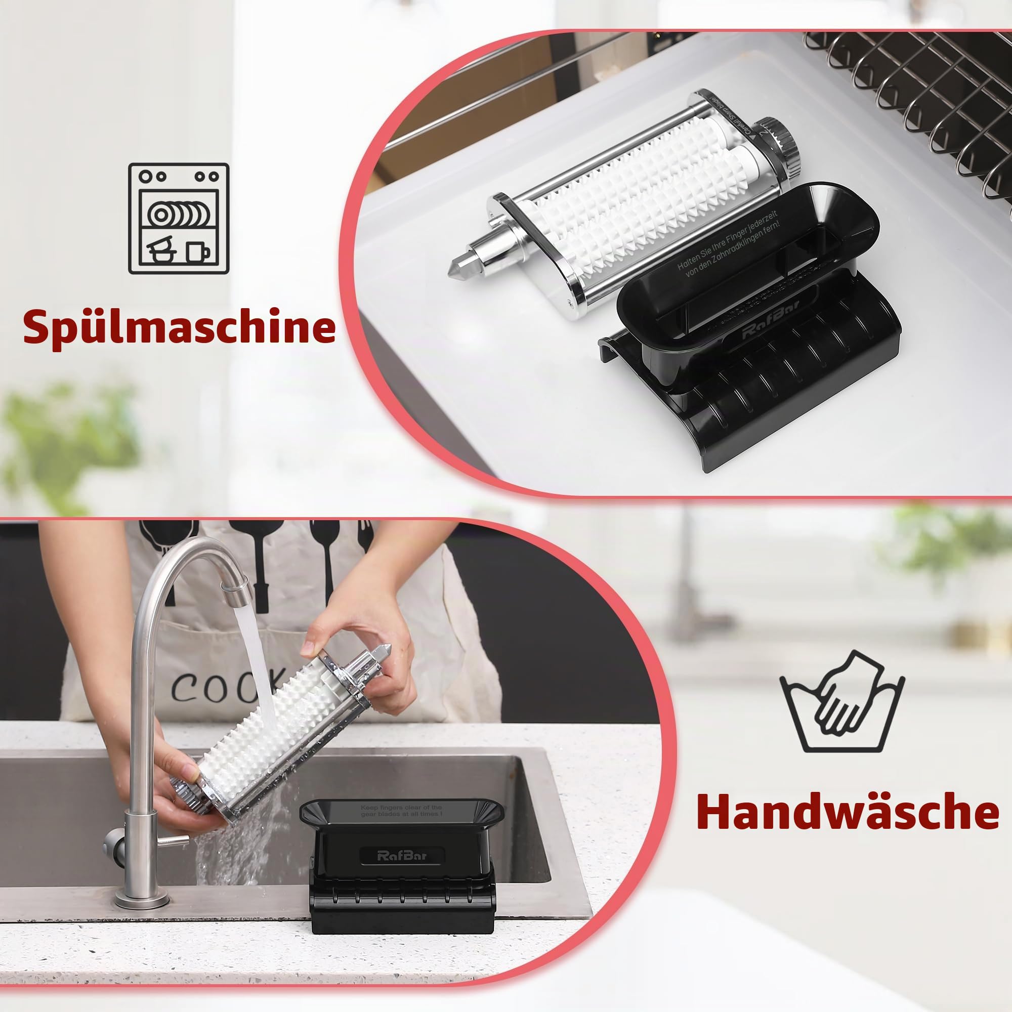 Fleischklopfer Aufsatz mit verstellbarer Dicke für Kitchenaid Standmixer, Fleischklopfer, Steak-Würfelprozessor-Zubehör, spülmaschinenfest, BPA-freier Kunststoff in Lebensmittelqualität