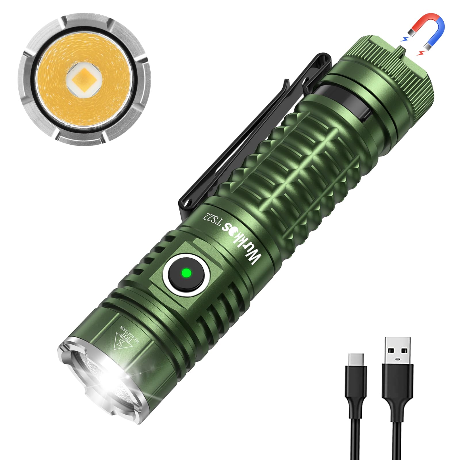 Torcia Wurkkos TS32 12000 Lumen - LED Ricaricabile, Impermeabile IPX8, Per Campeggio E Caccia - Foto 5