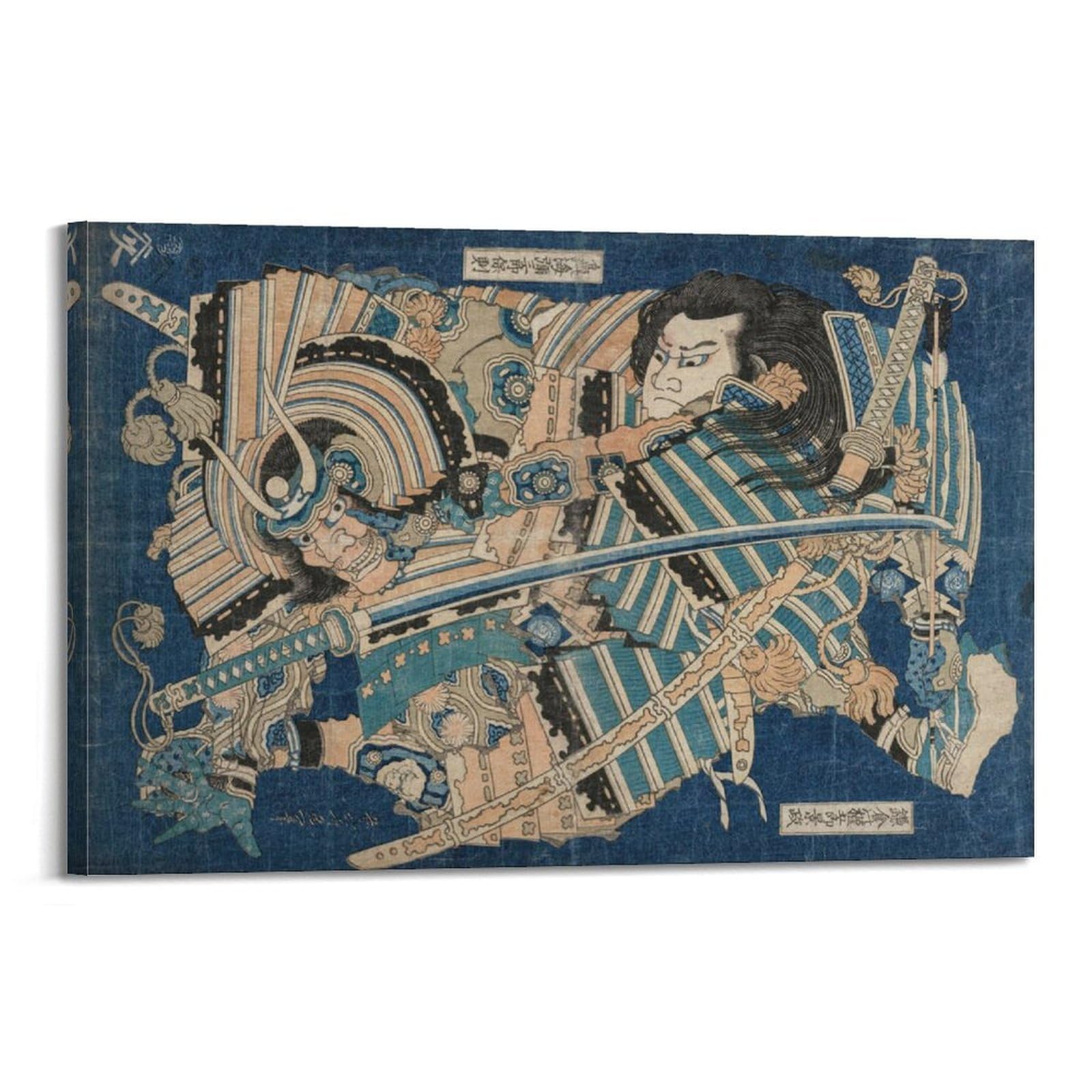 xiaoxiaoshen Hokusai Samurai Vintage Japanese Canvas Poster Wall Art Prints Room Aesthetic Murals Bedroom And Living Decorations 20x30inch(50x75cm)