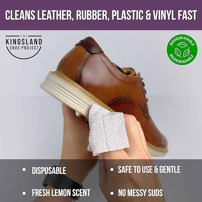 The Kingsland Shoe Project Toallitas Limpiadoras Premium para Calzado - Paquete de 20 miniatura 3