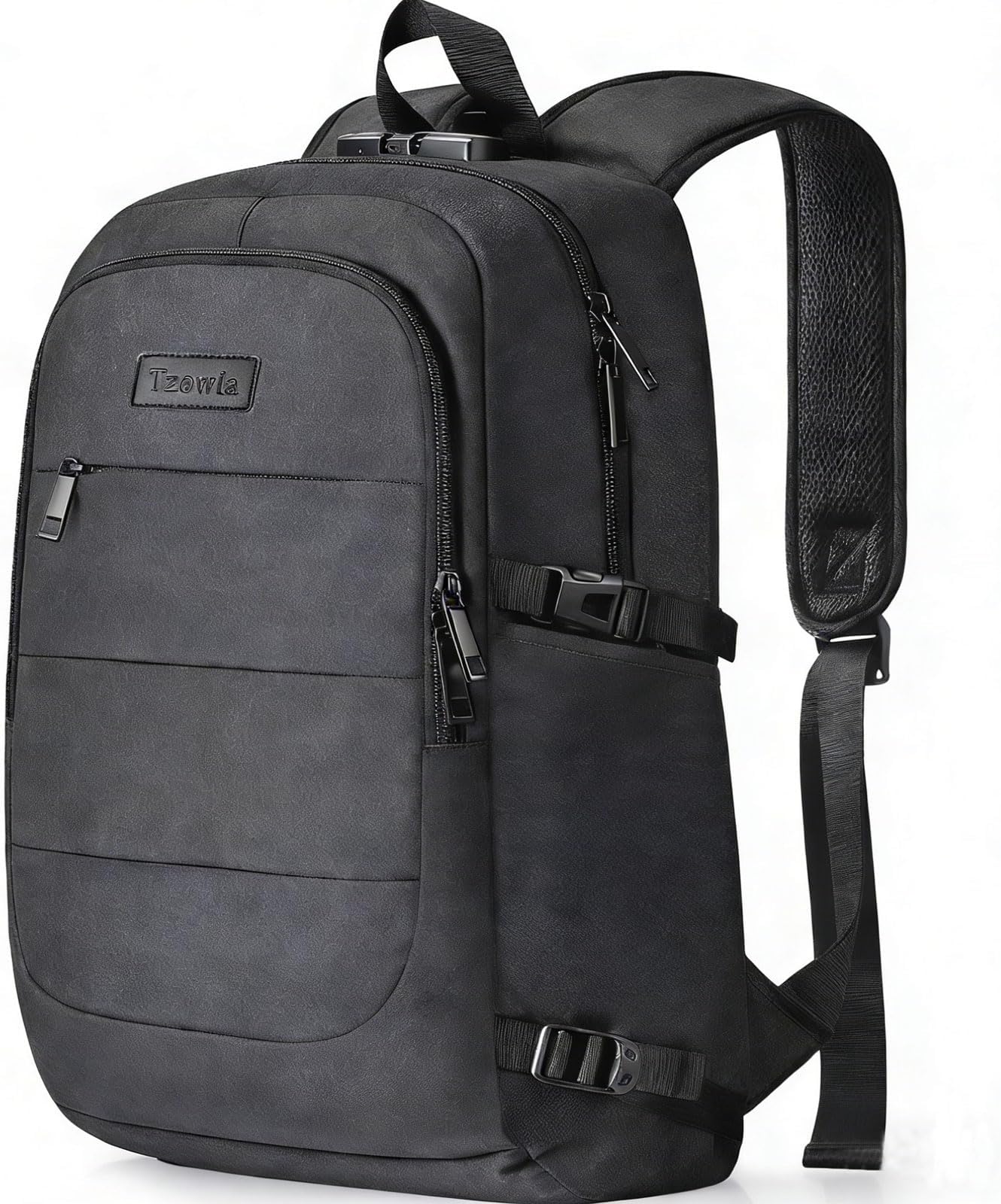 Laptop Travel Backpack Mens Womens Water Resistant Anti-Theft Bag with USB Charging Port and Lock 15.6 Inch Computer Business Backpacks for School Work College Gift-Black