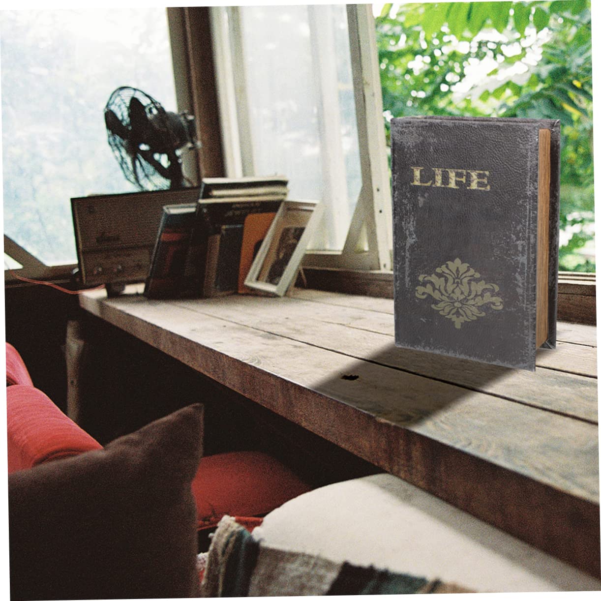 HERCHR Scatola di libri finti in stile europeo, Antico Classico Decorativo Falso Libro, Scatola di Immagazzinaggio di Gioielli a Forma di Libro di Simulazione, Scatole Decorative per Libri,15,9×20 cm