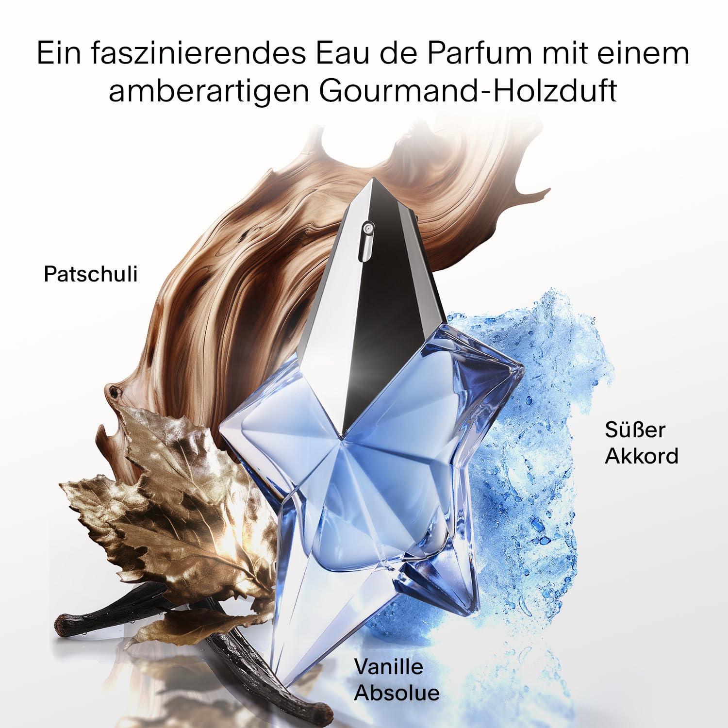MUGLER Angel Eau de Parfum für Damen, Amberartiger Gourmand-Duft, Nachfüllbares Duftspray