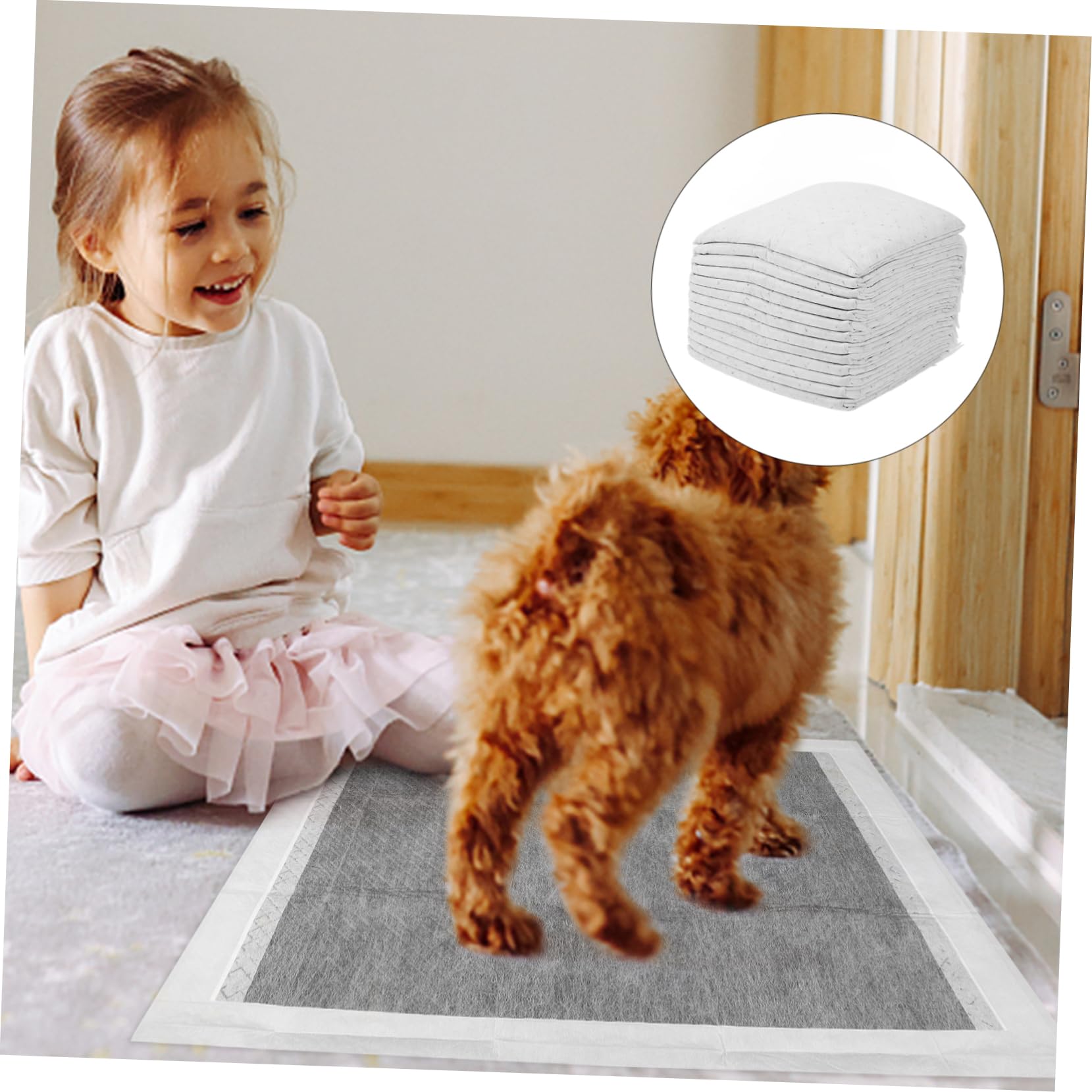 VANZACK 50stücke PIPI-Pads Für Hunde Aus Vliesstoff Einweg-welpenunterlage Urinabsorbierende Pads Für Haustiere Für Kleine Hunde Und Welpen