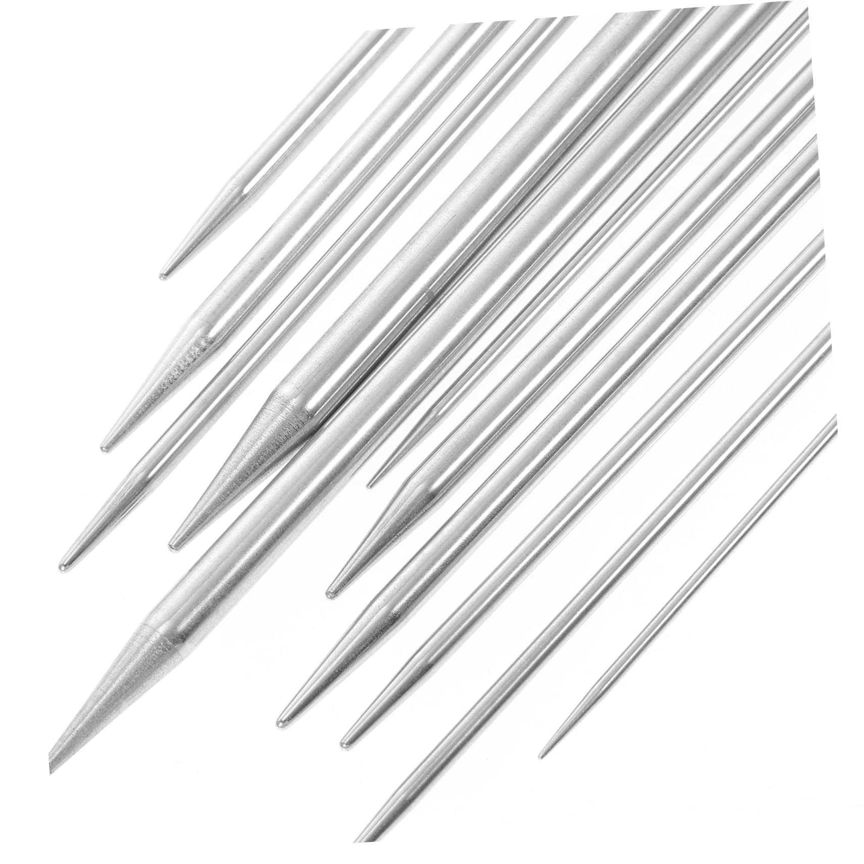 TEHAUX 110piezas Agujas De Tejer De Acero De Agujas Rectas De Punta Simple Para Manualidades De Para Principiantes y Aficionados