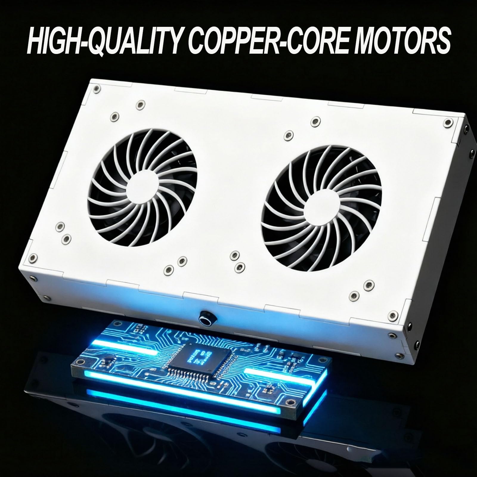 Radiatore A Doppia Turbina, Ventola Di Raffreddamento Per Armadi In Alluminio Da 6000 Giri/min, Velocità Regolabile, Motore Con Nucleo In Rame, Bassa Rumorosità, Per Armadi Di Rete, Amplificatori