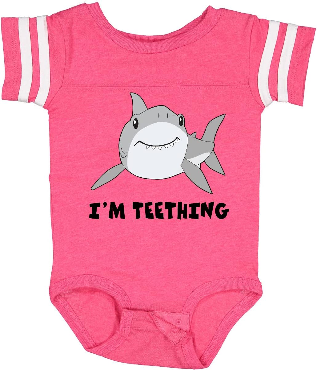 inktastic I'm Teething Cute Shark Baby Bodysuit