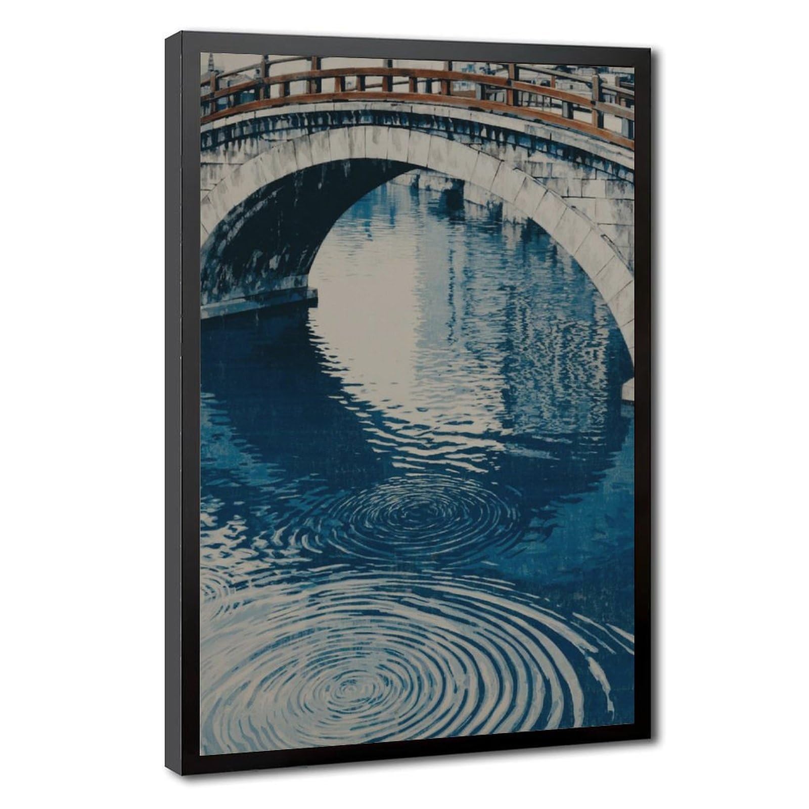Bareronor Japanese Bridge Canvas Poster Bedroom Decor Landscape Office Room Decor Gift 24" L X 36" W