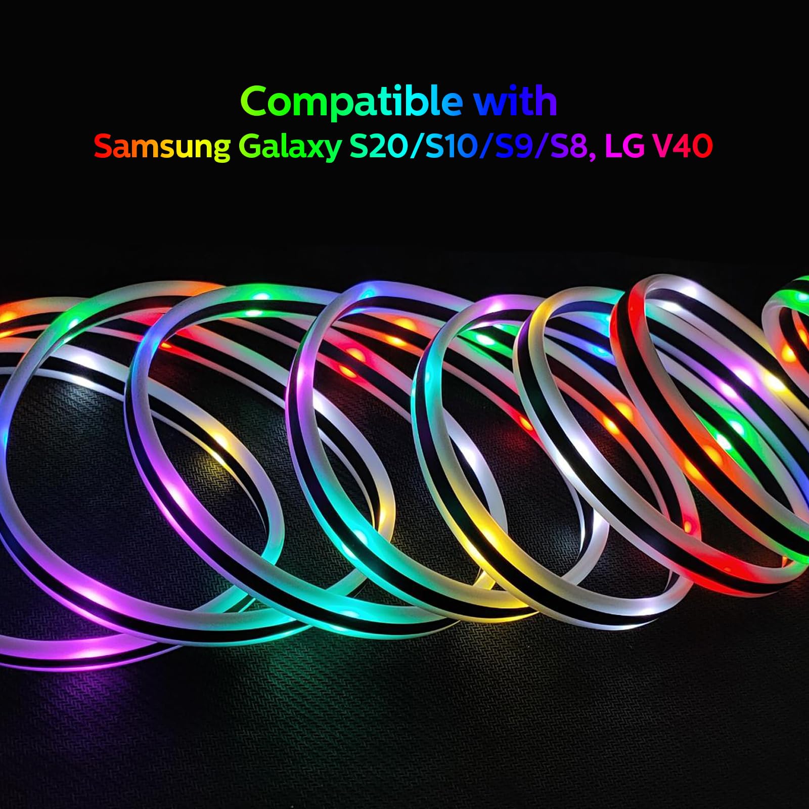 Snapklik.com : Led Light Up Type C Cable Color Changing USB A To USB C ...