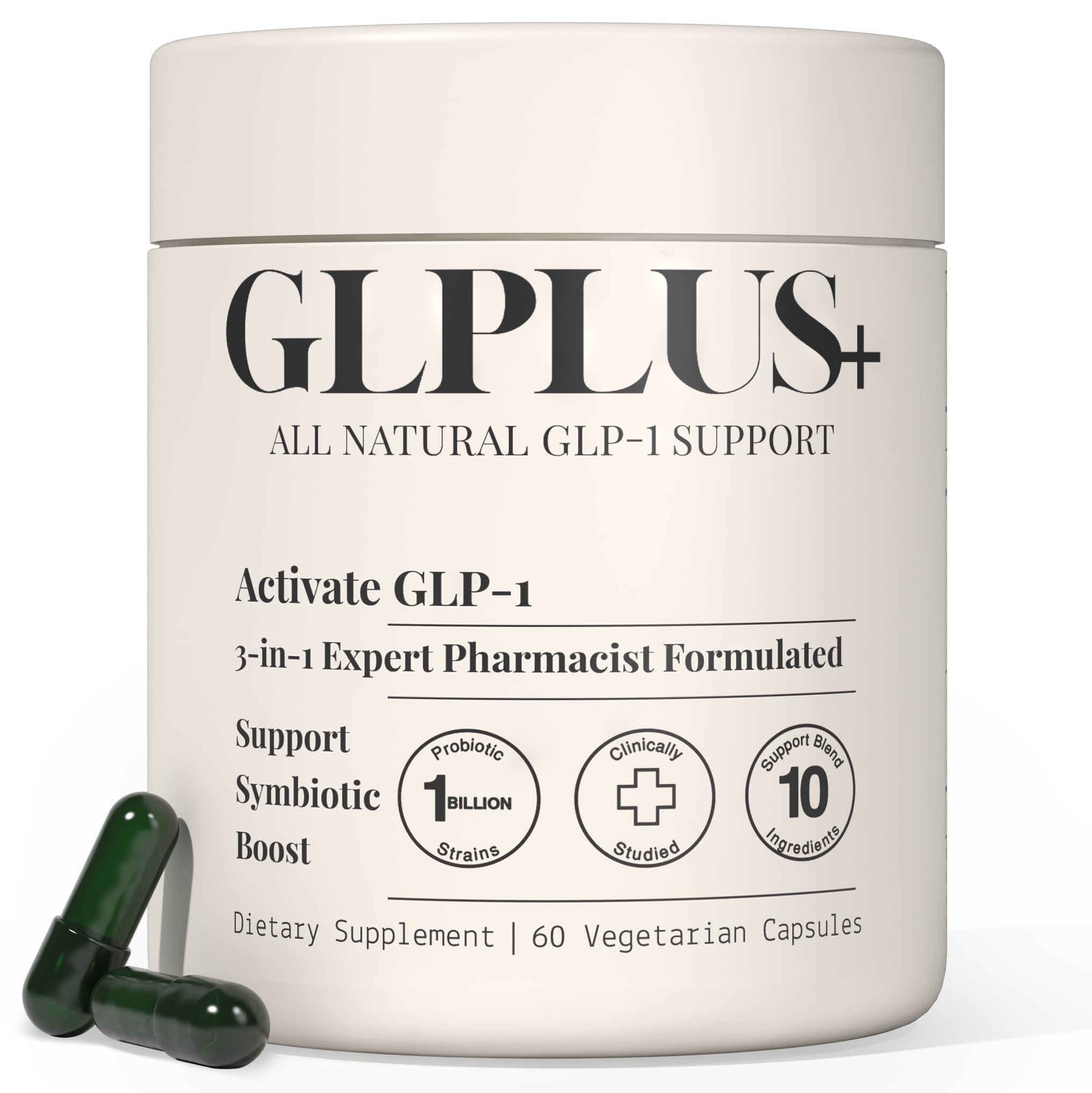 GLP-1 Supplements Weight Loss Women and Men - Appetite Suppressant GLP1 for Effective Slimming - GLP-1 Probiotic for Weight Management - Best GLP1 Supplements - Enhance Weight Loss Goals 60 Capsules