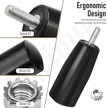Damper Handle Compatible with Weber WSM Kettle BBQ Smokey Mountain