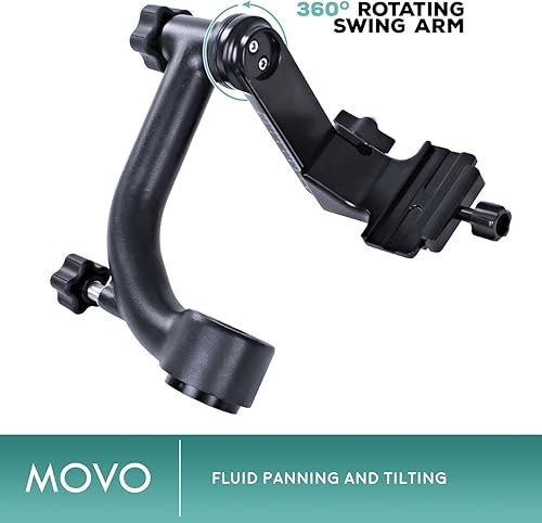 Miniatura 3 de Movo GH700 - Cabezal de trípode DSLR profesional con placa de liberación rápida Arca-Swiss - para fotografía de aves y vida silvestre al aire libre