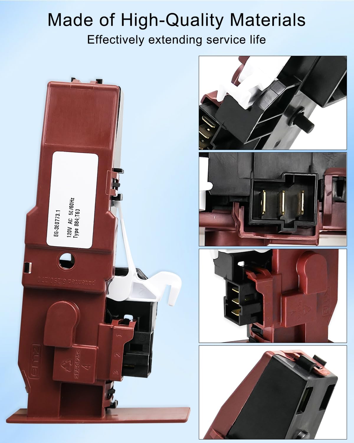 WH10X20821 Washer Door Lock Switch Assembly Fit for GE Hotpoint Bosch Washing Machine EG-380773.1 00648526 6.209.270 WH01X20823 4120986 AP5958532 PS11699522 EAP11699522
