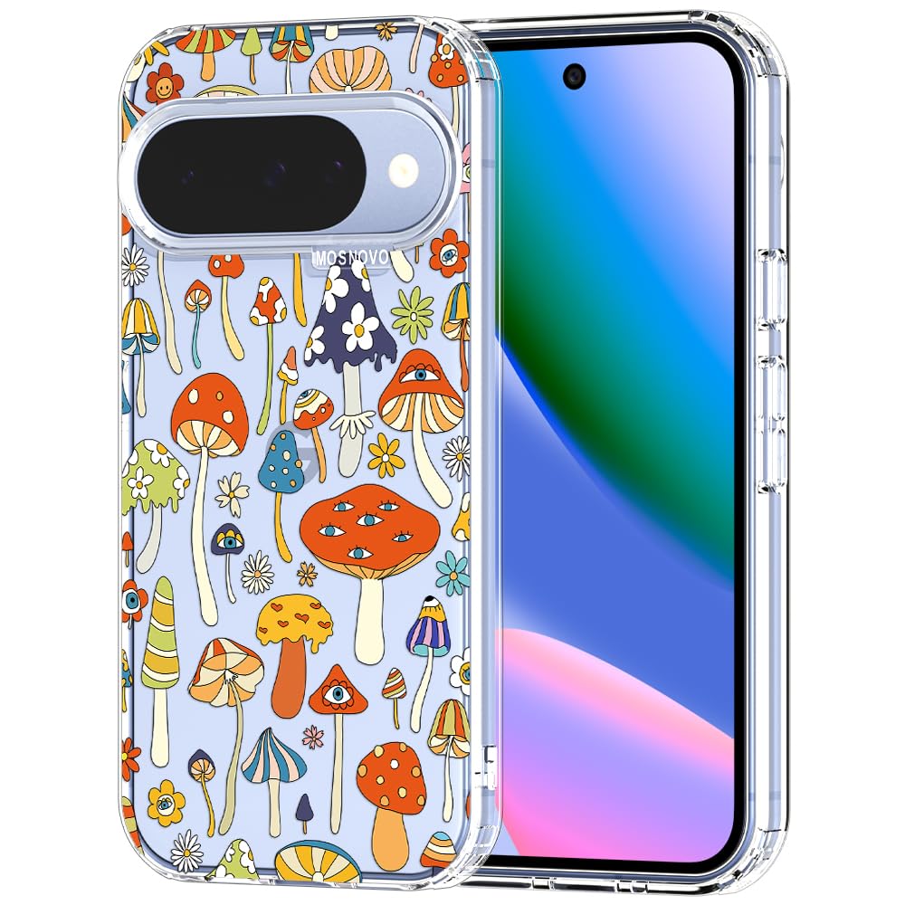 MOSNOVO Case for Google Pixel 9 & Pixel 9 Pro, [Buffertech 6.6ft Military-Grade Drop Protection] [Anti Peel Off Tech] Clear TPU Bumper Phone Case Cover Design - Great Wave — view 15
