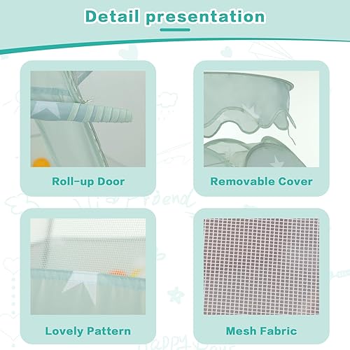 Miniatura 8 de Tienda de campaña desplegable de princesa con luces de estrella, regalo de cumpleaños para niñas de 3 años