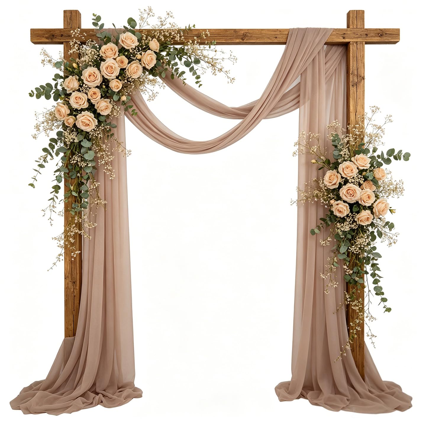 1Pcs 30" x 19.7Ft Wedding Arch Draping Fabric Dusty Blush Tulle Backdrop