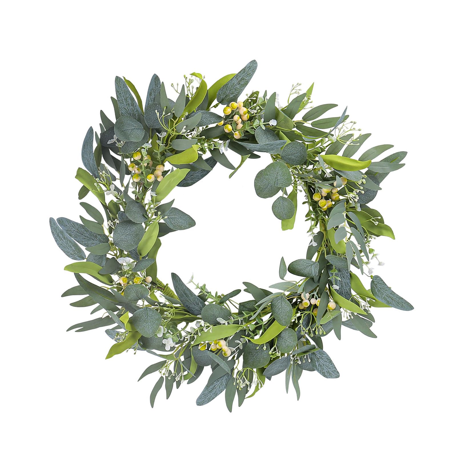 Tsophreniq Lifelikes Green Leaves and Berries Wreath Portable Fashion Accessory for Stylish Designs Door and Wall Decoration Seasonal Decoration