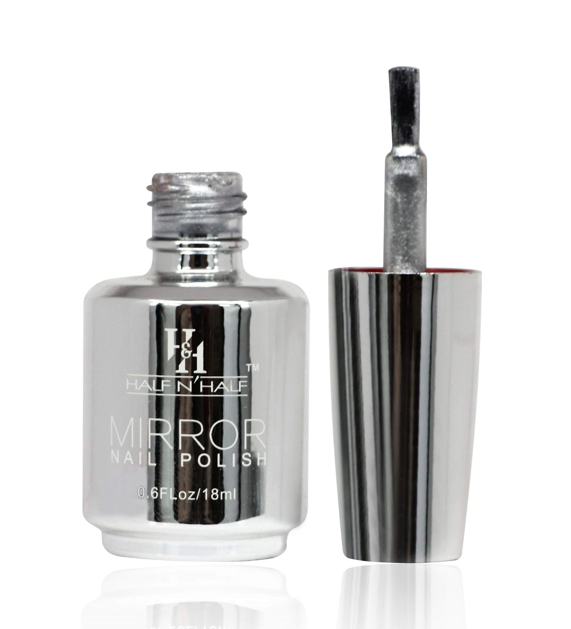 Half N Half Mirror Nail Polish, NP-06-A-Silver