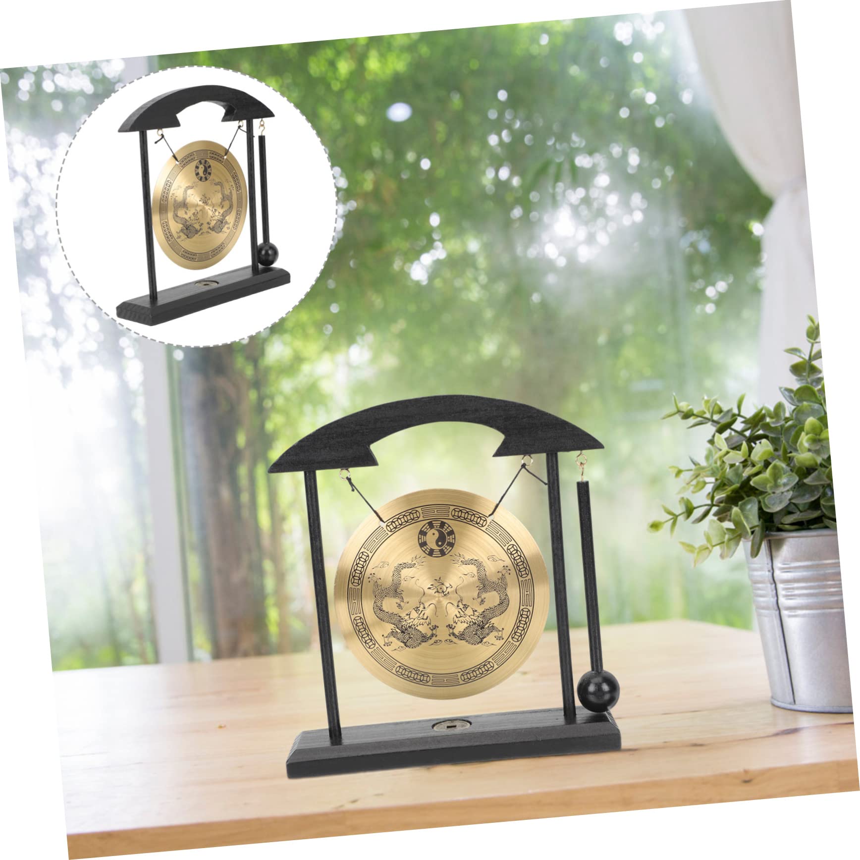 Gong Da Tavolo Zen In Rame 21 Cm – Suono Rilassante Per Meditazione, Yoga E Arredamento Casa, Regalo Unico!