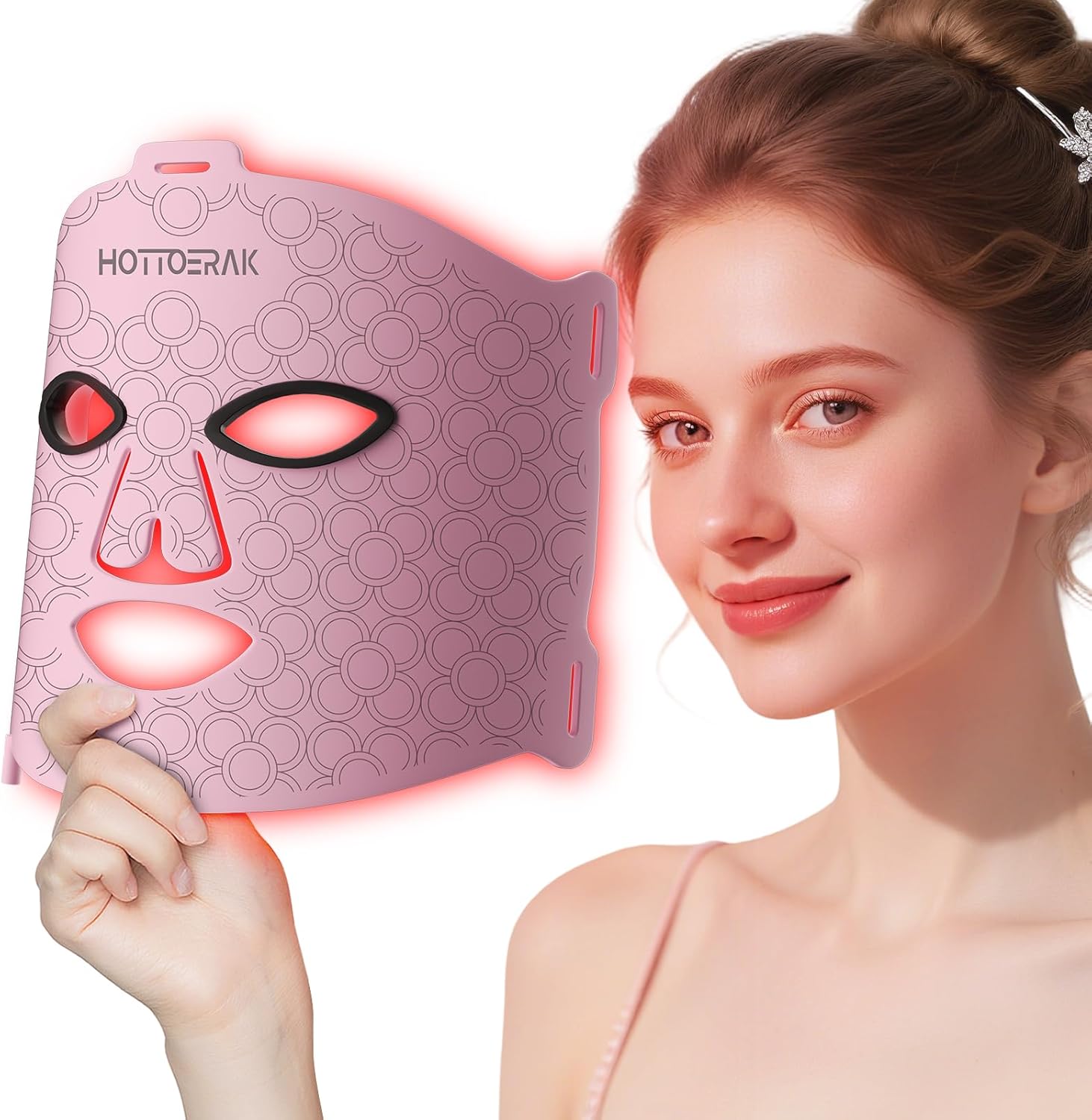 Red Light for Face, Portable LED Face Mask for Home and Travel Use Red Light for Face, Portable LED Face Mask for Home and Travel Use