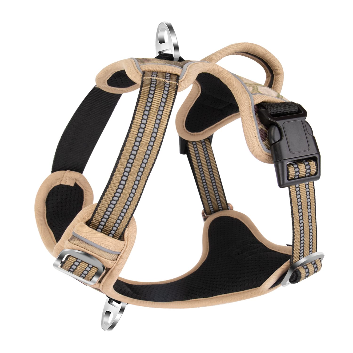 Eyein Dog Harness Small Dog, Anti Pull Adjustable Heavy Duty Pet Vest Harness with 2 Clips