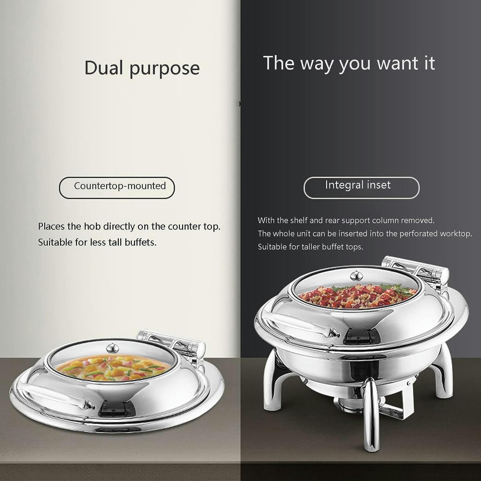 Elektryczny serwer bufetowy z podgrzewaczem, 3-komorowy podgrzewacz do żywności do gastronomii i imprez