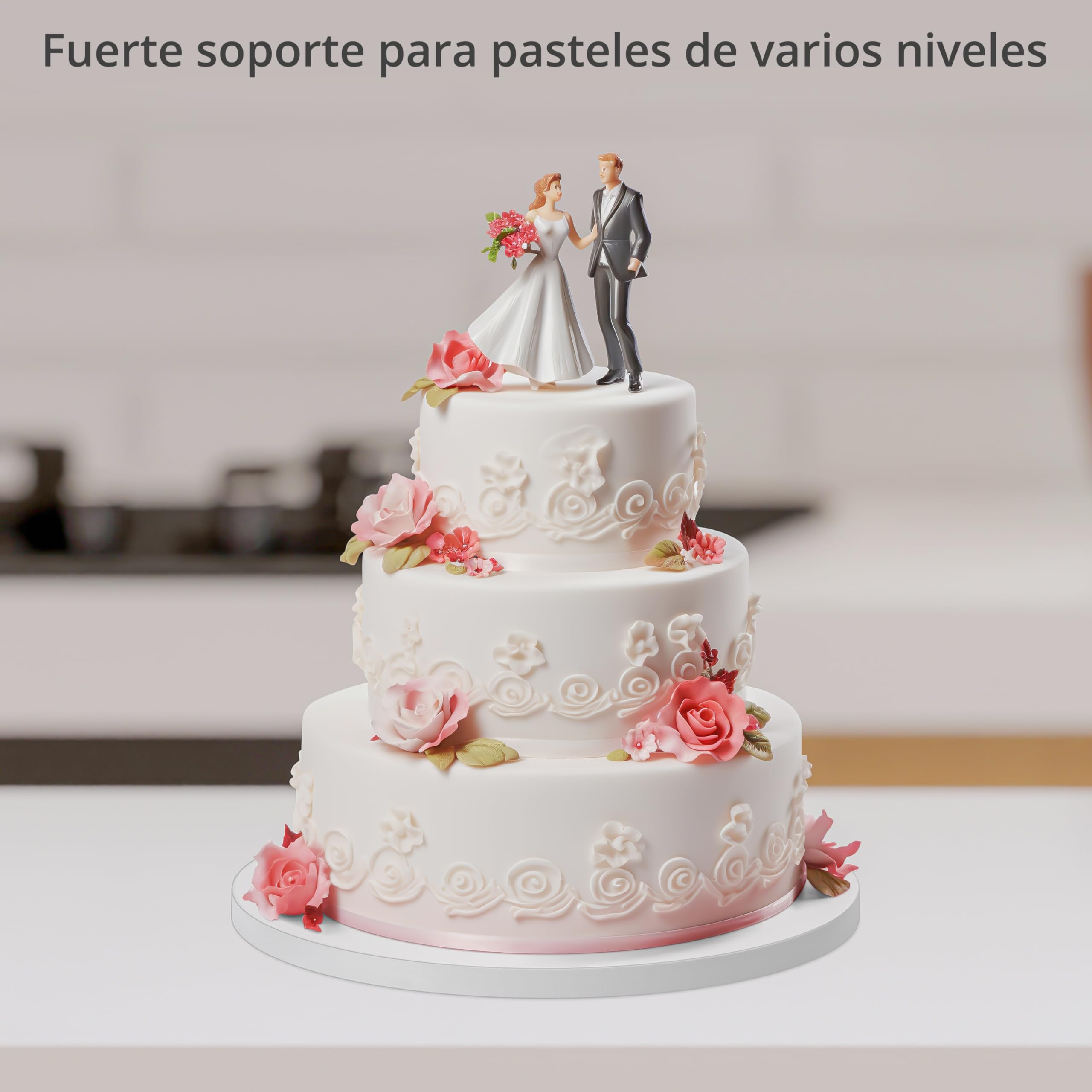 Winter Shore Soporte Tartas Blancas de 30 cm (Pack de 12) - Bases Tartas Redondas de 12 mm de Grosor para Decorar Tartas - Cartón Ondulado de Varias Capas, Superficie Lisa y Brillante Antigrasa