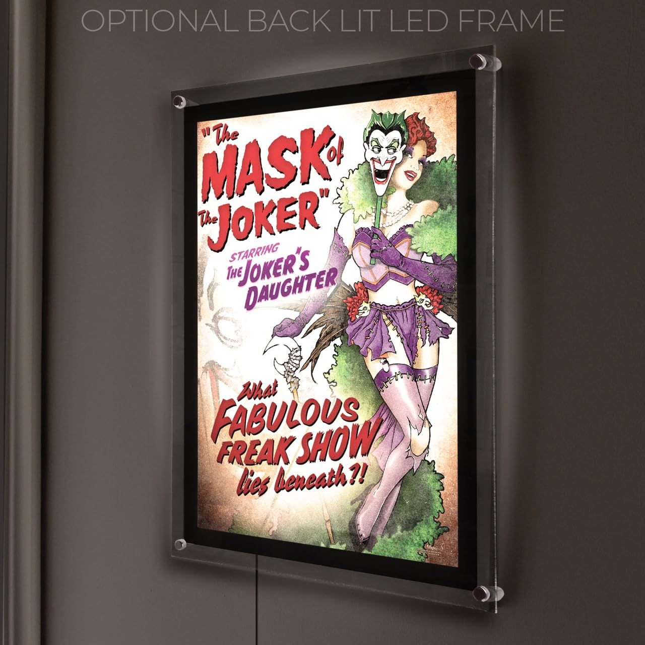 MIGHTYPRINT DC Comics - Bombshell  - Justice League - Durable 17” x 24 Wall Art – NOT Made of Paper – Officially Licensed Collectible MP17240232: Bombshell Joker's Daughter