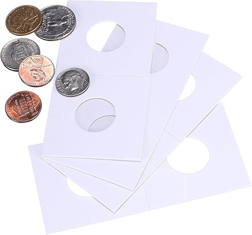 Miniatura 2 de Hicarer 300 piezas de cartón para monedas, surtido de mega surtido, 2 x 2 pulgadas para suministros de colección de monedas (0.807 in para tamaño