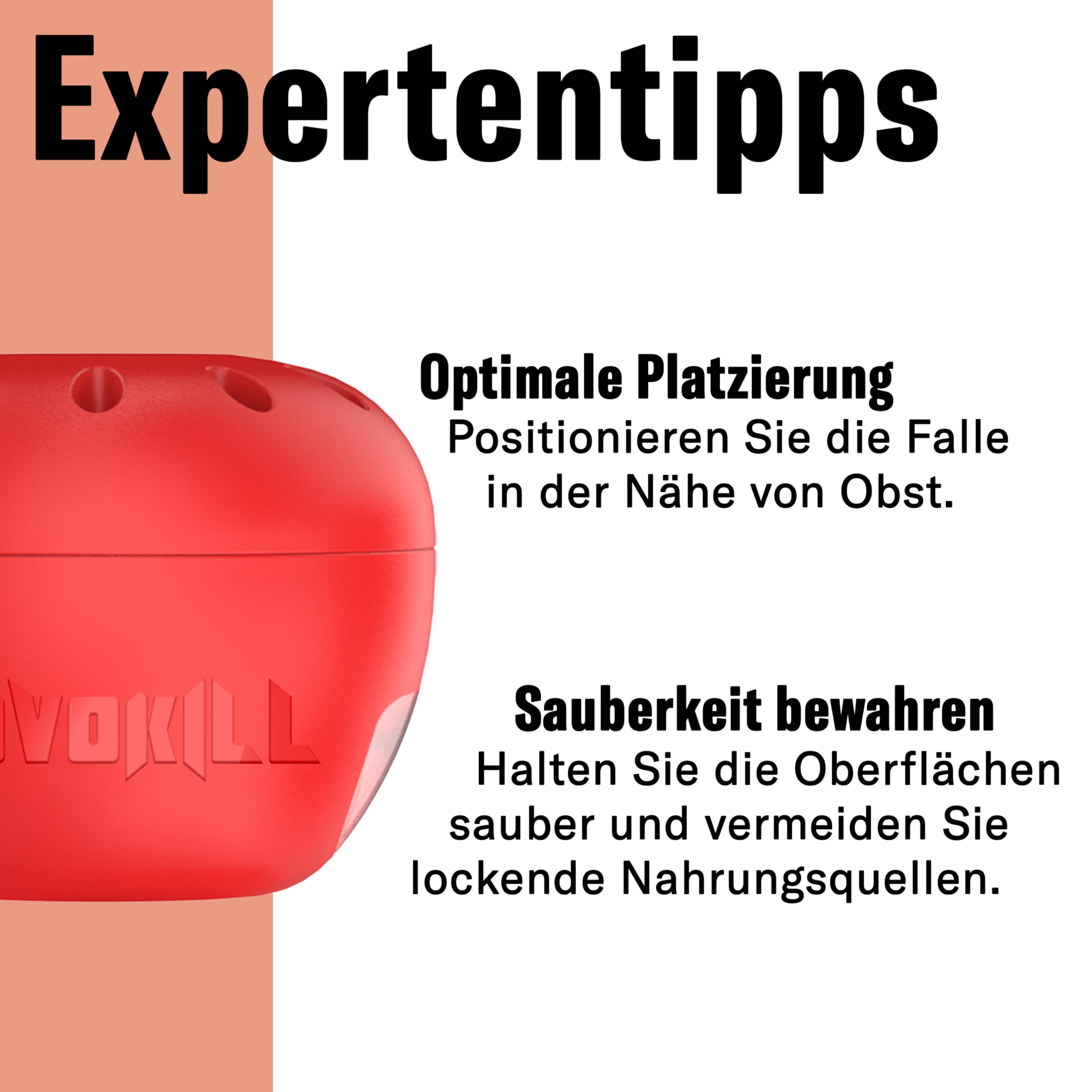Novokill Fruchtfliegenfalle Set – 5x Lockstoff 30ml + 10x Fallen – Effektive Obstfliegenfalle für Küche & Gastronomie – Fruchtfliegen bekämpfen – Falle mit langanhaltender Wirkung – Wiederverwendbar