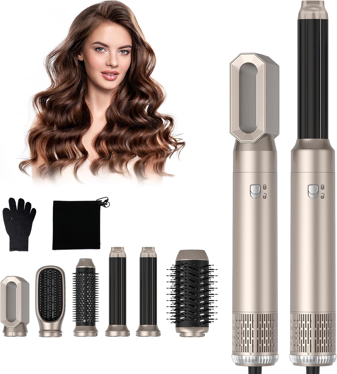 In Gold Magic Styler Hot Air Brush Straightening Desertcart