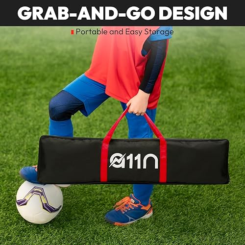 Miniatura 6 de A11N Portería de fútbol para patio trasero Red de fútbol portátil para jóvenes y adultos, red de portería de configuración rápida para práctica en