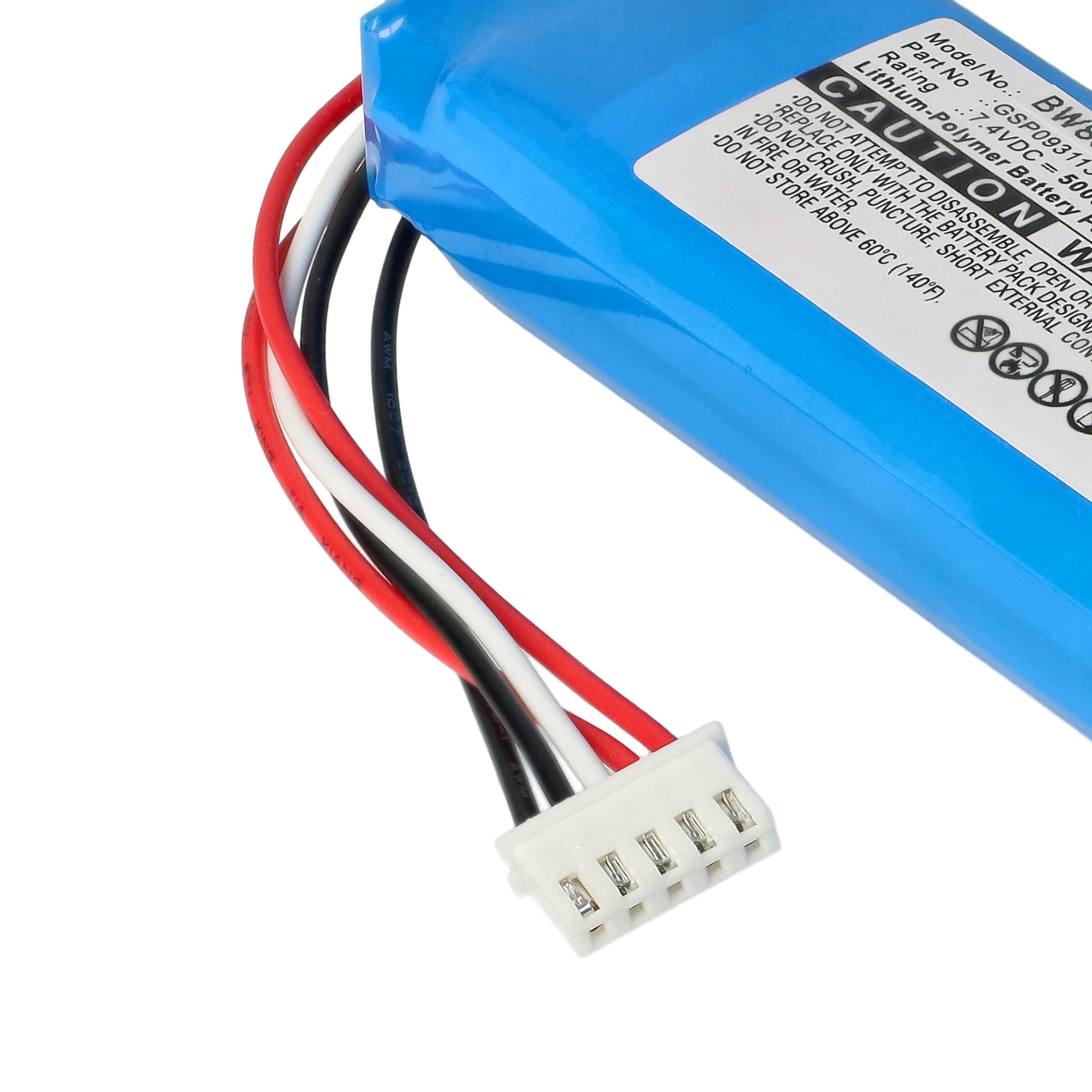 vhbw Li-Polymer Akku 5000mAh kompatibel mit Lautsprecher Boxen  