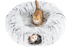 Avont Cat Tunnel Bed with Central Washable Cushion - Large Cat Tunnel...