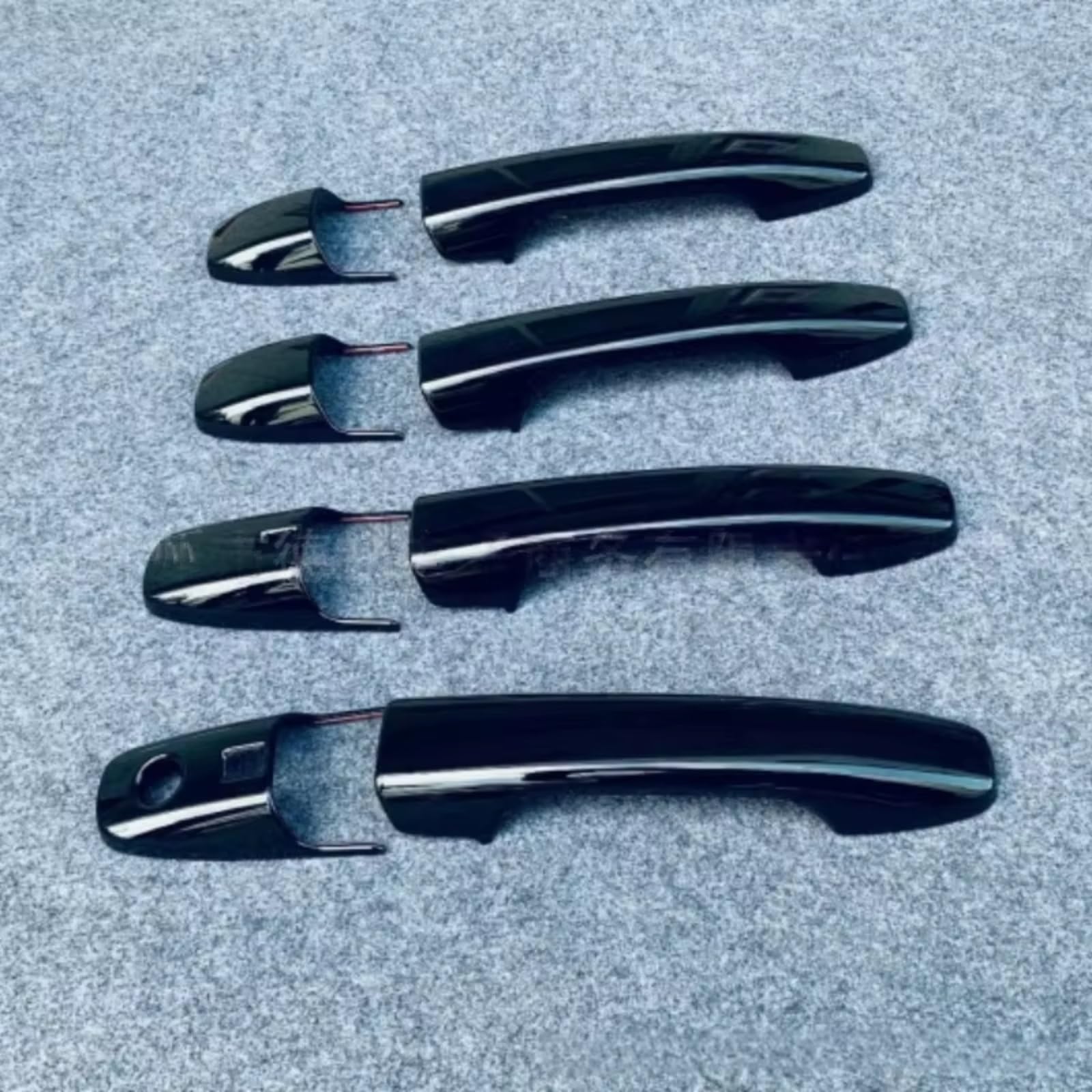 Zcxfdthf Black Door Handle Covers Part Compatible With Toyota For Yaris For Ativ Ac100 2022 2023 Car Exterior Door Handle Sticker Decoration Set(Black)